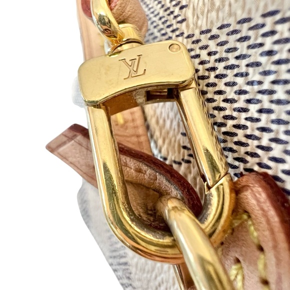 Louis Vuitton Damier Azur Neverfull MM Pouch, Rose Ballerine Pink Interior, COA - Picture 8 of 15